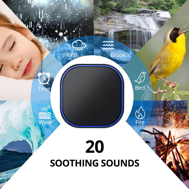 White Noise Machine with 20 Non Looping Natural Soothing Sounds Memory Function 1