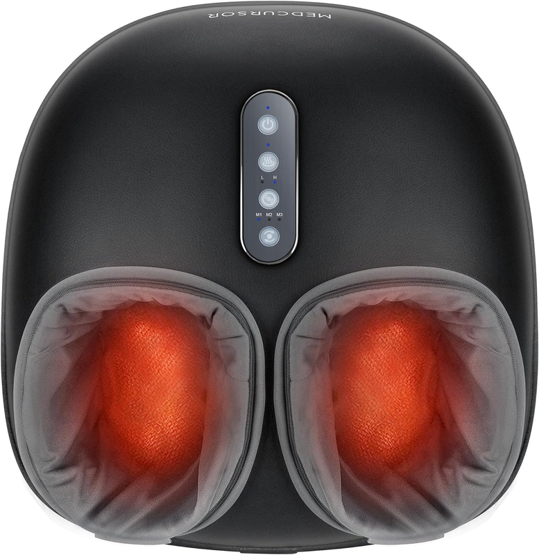 Shiatsu Foot Massager w/ Heat Deep Kneading Pain Relief Fits 13"9