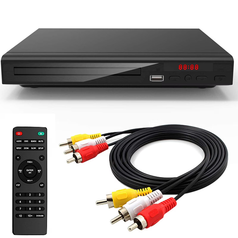 DVD Player for TV All Regions CD USB AV Output Elderly Simple Black4