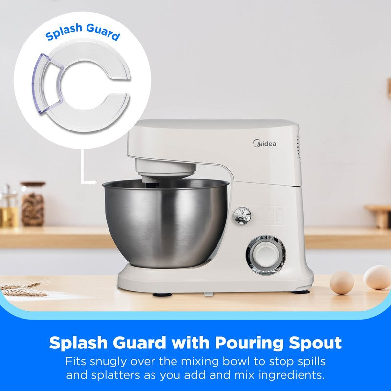 5 Quart Cream Stand Mixer, 300W Small Kitchen Mixer with Bowl, Double Hook, Hand5