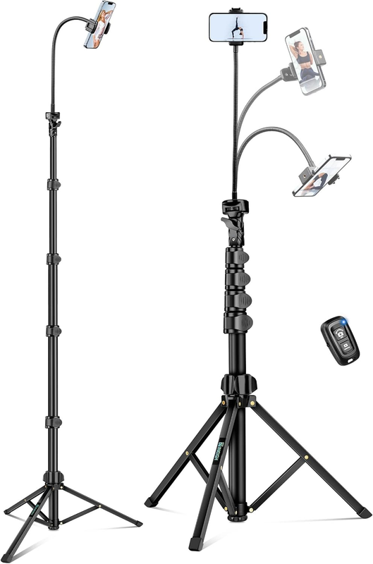 85'' Cell Phone Tripod w/ Gooseneck, Remote, Aluminum Stand Phone Android0