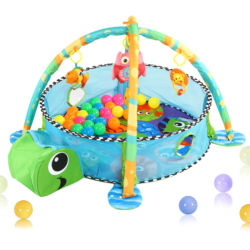 3 in 1 Baby Gym Play Mat Activity Ocean Ball Sensory Toys 0 36M6