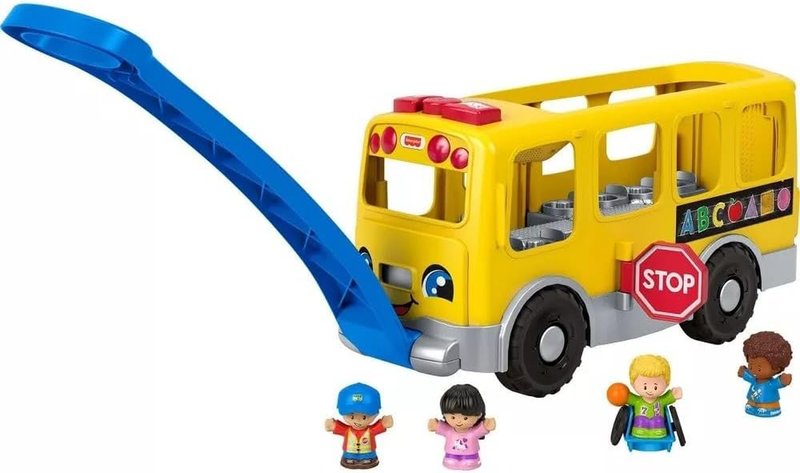 Little People Big Yellow Bus Musical Pull Along Toddler Learning Toy 1+8
