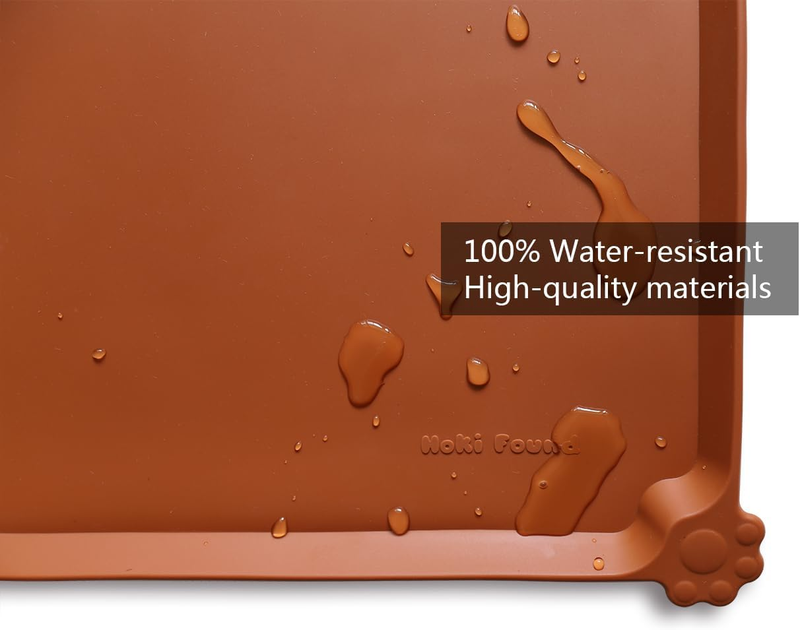 Silicone Pet Feeding Mat Non Slip Waterproof Dog Cat Bowl Mat Caramel2