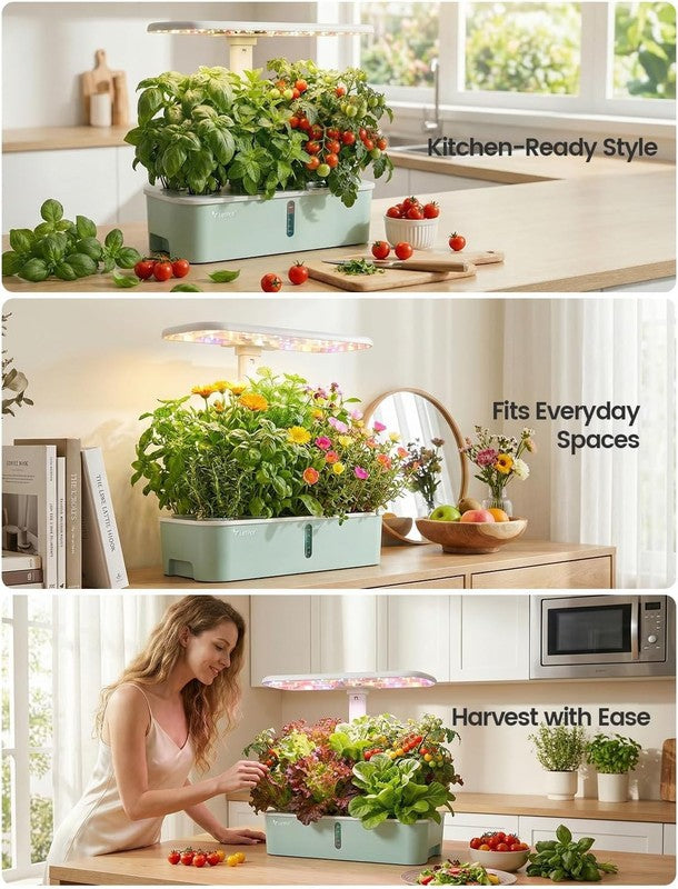 10 Pod Smart Hydroponics System APP WiFi 24W Grow Light Indoor Garden Kit6