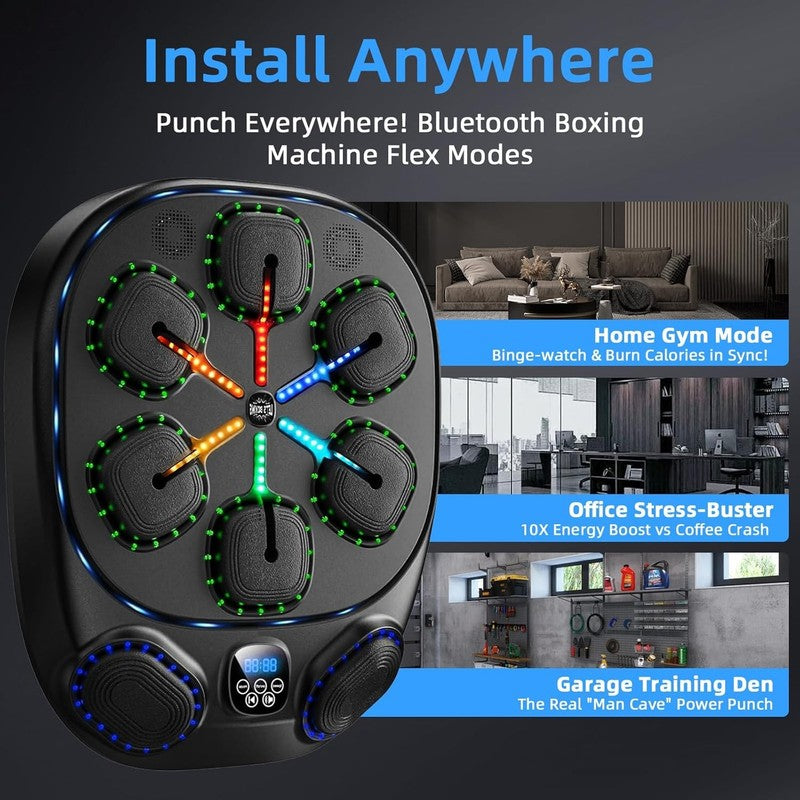 Music Boxing Machine with LED Lights & Bluetooth Speaker – Interactive Punching 2