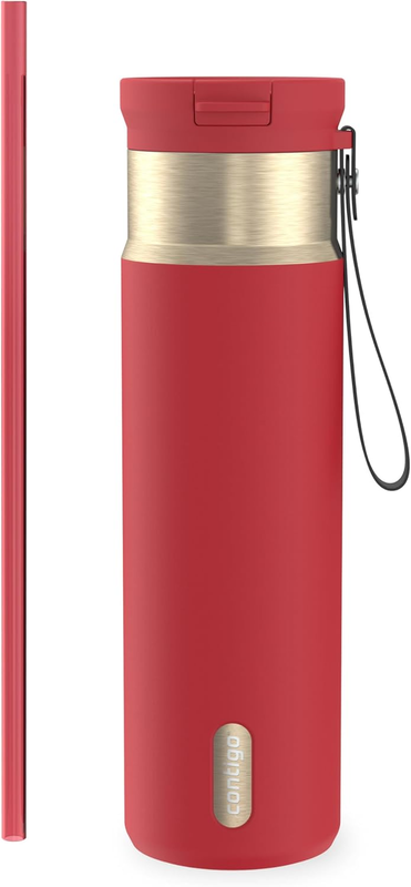 Snapseal 24oz Stainless Steel Vacuum Insulated Autoclose Lid Straw Carry Strap0