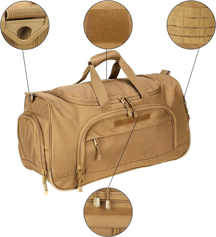 Gym Duffel Bag for Men Sports Duffel Bag with Shoe Compartment (Tan Model B)5
