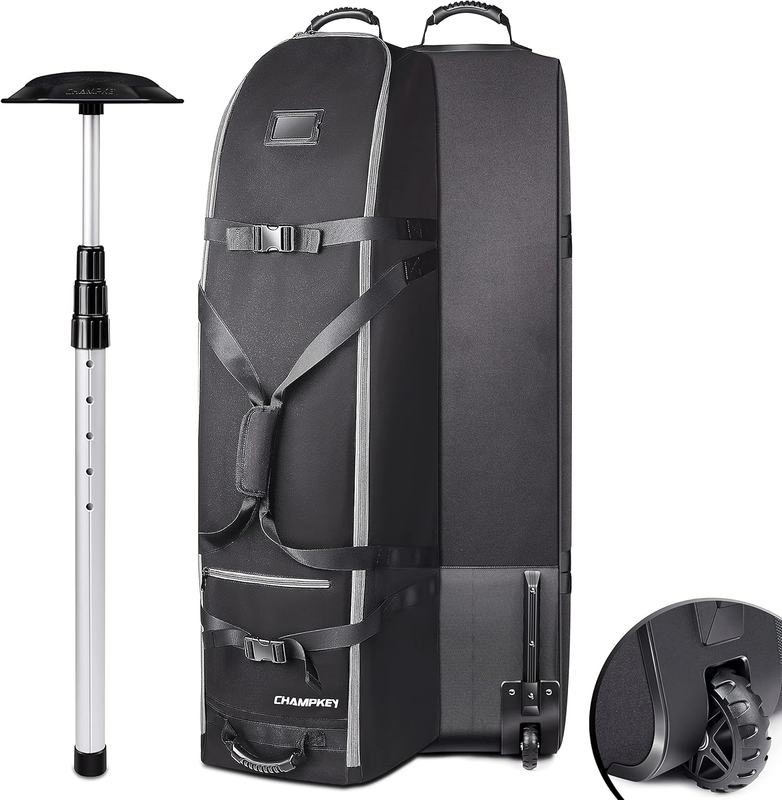 Premium Soft Padded Golf Travel Bag Airline Ready Oxford Fabric Oversized Wheels9