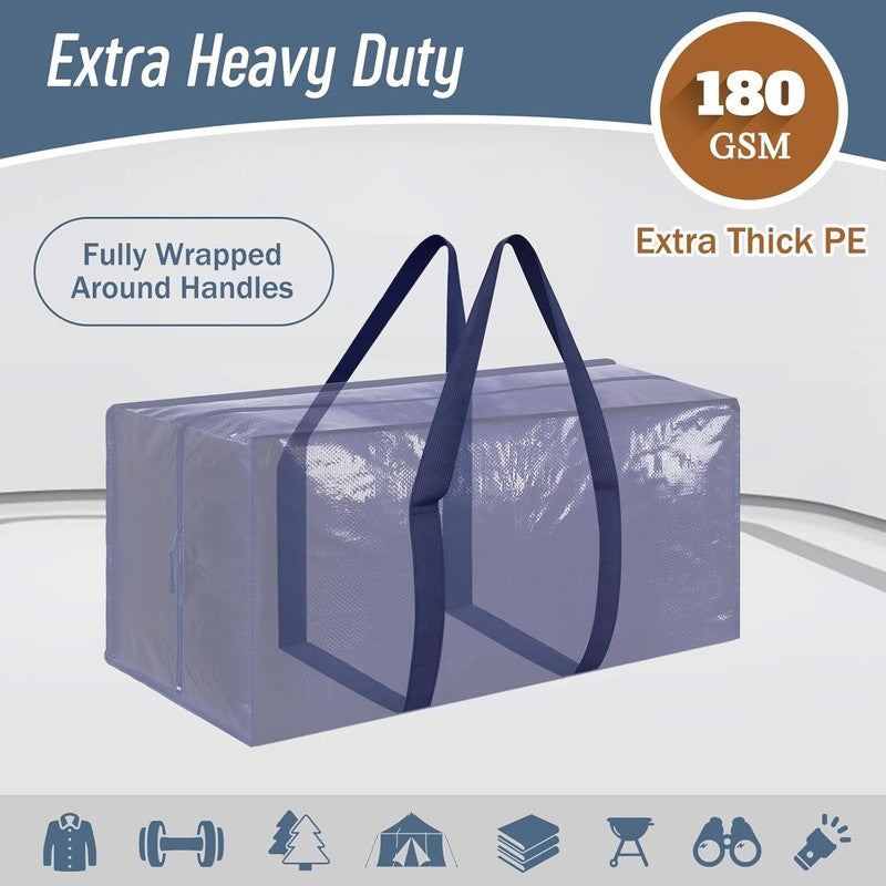 6 Pack Extra Heavy Duty Large Moving Bags with Strong Zipper & Comfortable Handl1