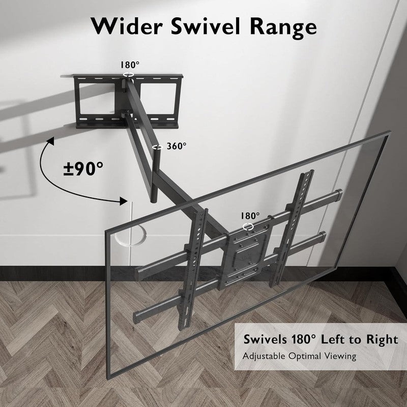 TV Wall Mount with Extra Long Extendable Arm for 32 75 Inch Tvs, Holds up to 1323