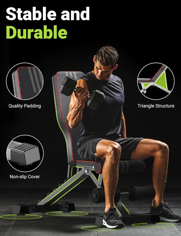 Adjustable Weight Bench, Foldable Workout Bench for Home Gym3