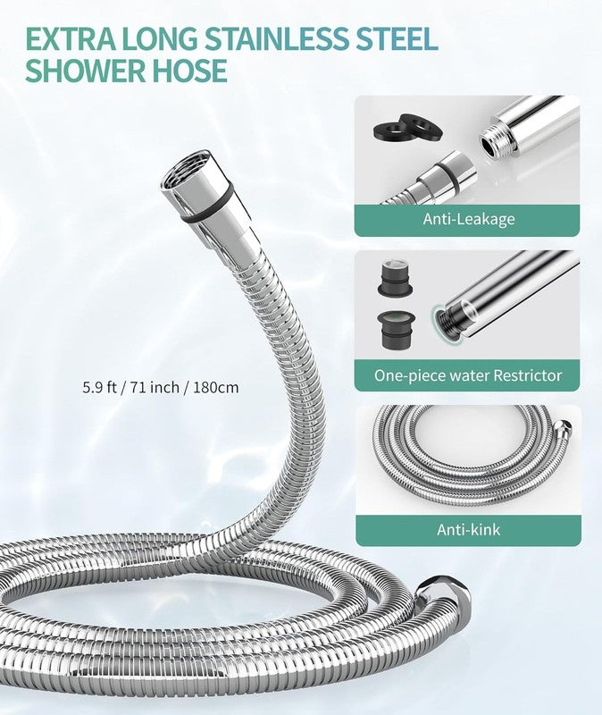 Filtered Shower Head Combo w/ Handheld High Pressure 9 Spray Mode for Hard Water6