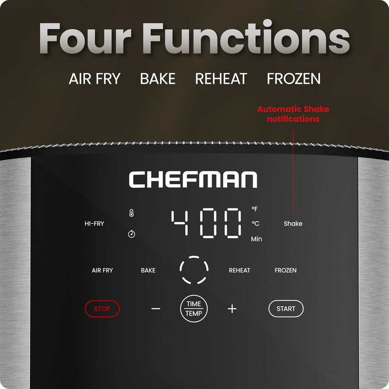 8Qt Air Fryer Turbofry 4-in-1 w/ 450°F Hi-Fry Stainless Steel XL4