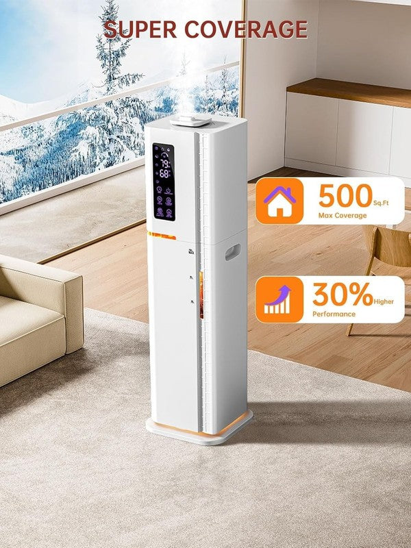 2.64Gal Warm Cool Mist Humidifier Large Room Top Fill Quiet 3 Modes Light5