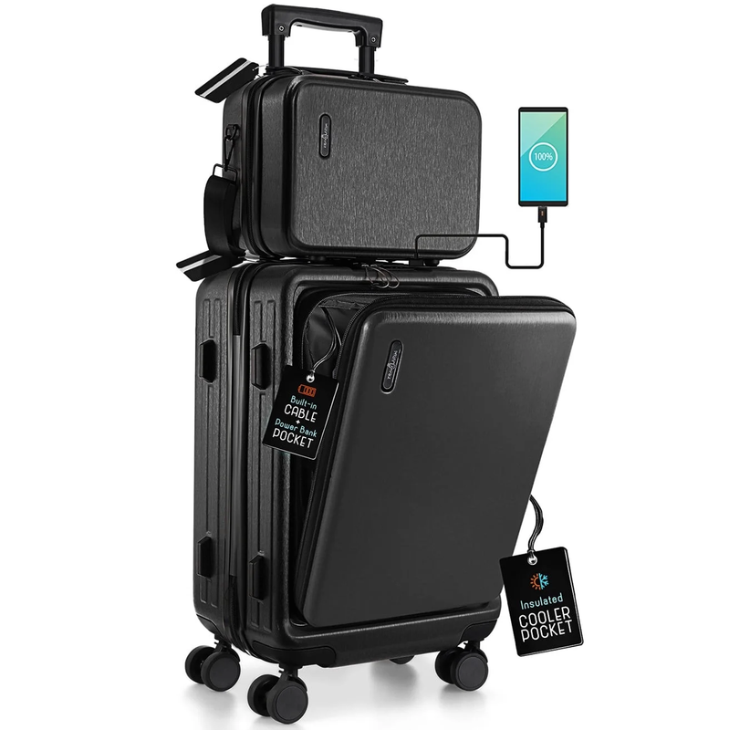 22" Hardside Carry on Luggage 22X14X9 Airline Approved and Expandable Luggage, F0
