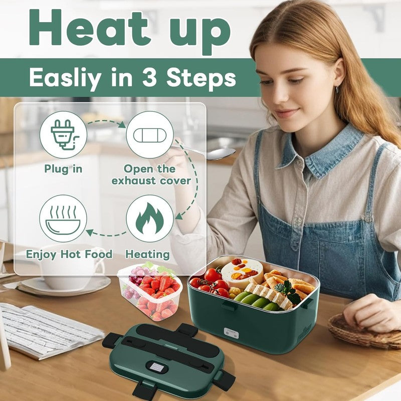 Electric Lunch Box 100W 1.8L Heated Food Warmer 12/24V 110 230V Portable4