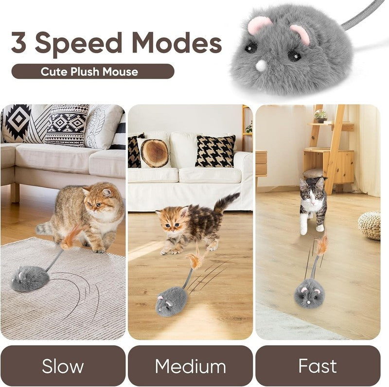 Remote Control Cat Toy Rechargeable Cat Mouse Toy Automatic Interactive Cat Toys1
