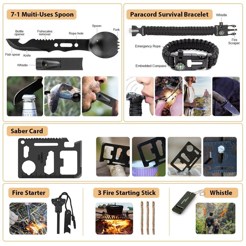 250PCS Survival Kit with Molle Bag – Emergency Gear Set for Camping & Outdoor5