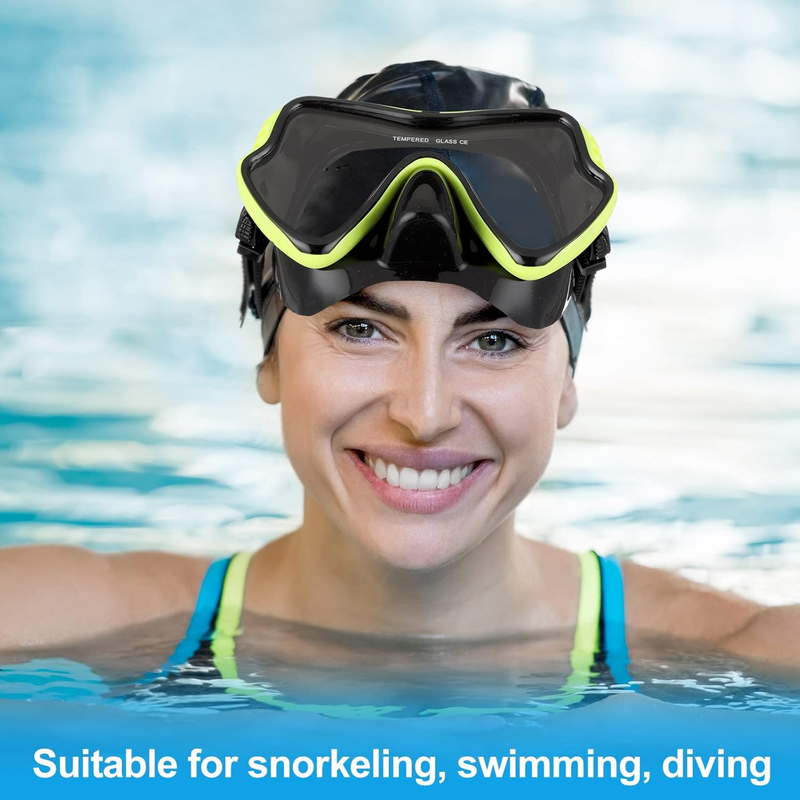 6 Pack Swim Goggles with Nose Cover Anti-Fog Leakproof Diving Mask for Adults Yo4