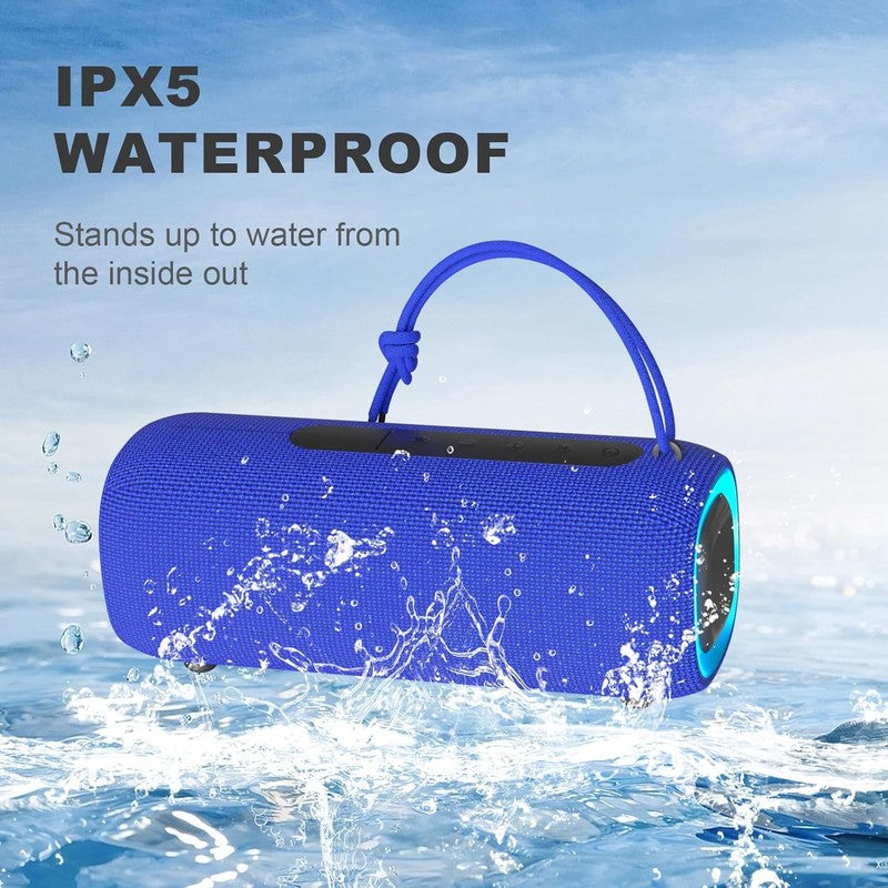 Bluetooth Speaker, IPX5 Waterproof, RGB Lights, BT5.3, TWS, Long Playtime, Blue4
