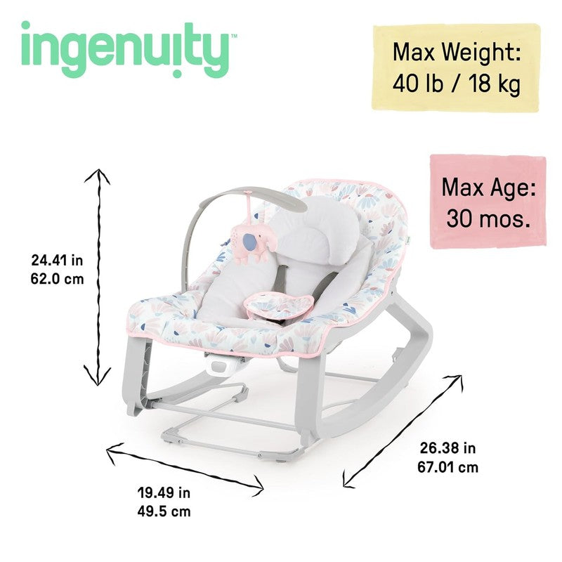 Keep Cozy 3 In 1 Grow with Me Vibrating Baby Bouncer Seat & Infant to Toddler Ro3