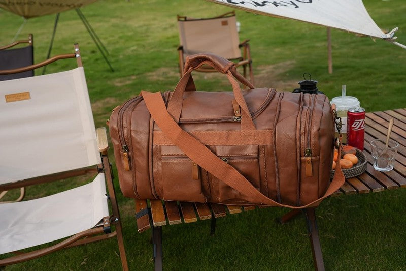 Vegan Leather Travel Duffel Bag Weekender Carry On Overnight Sports HB 216