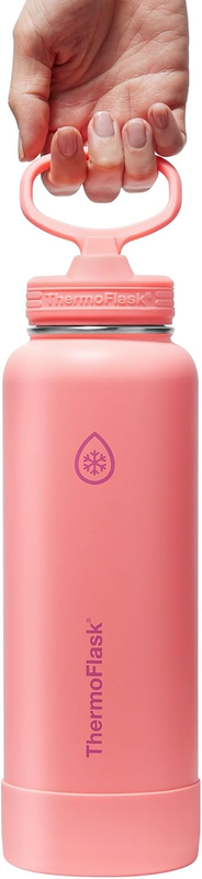 40oz Insulated Water Bottle Stainless Steel Spout Lid Leakproof Hot Cold3