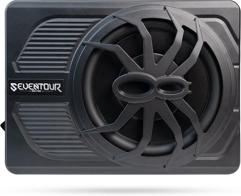 10" 800W Slim Under Seat Car Subwoofer with Built-in Amp & LED Light7