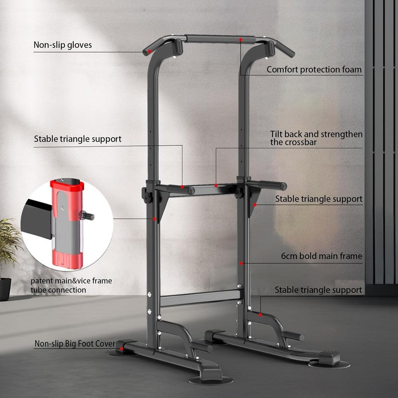 Pull Up Dip Station Home Gym Strength Training Chin Up Push Up 330LBS1