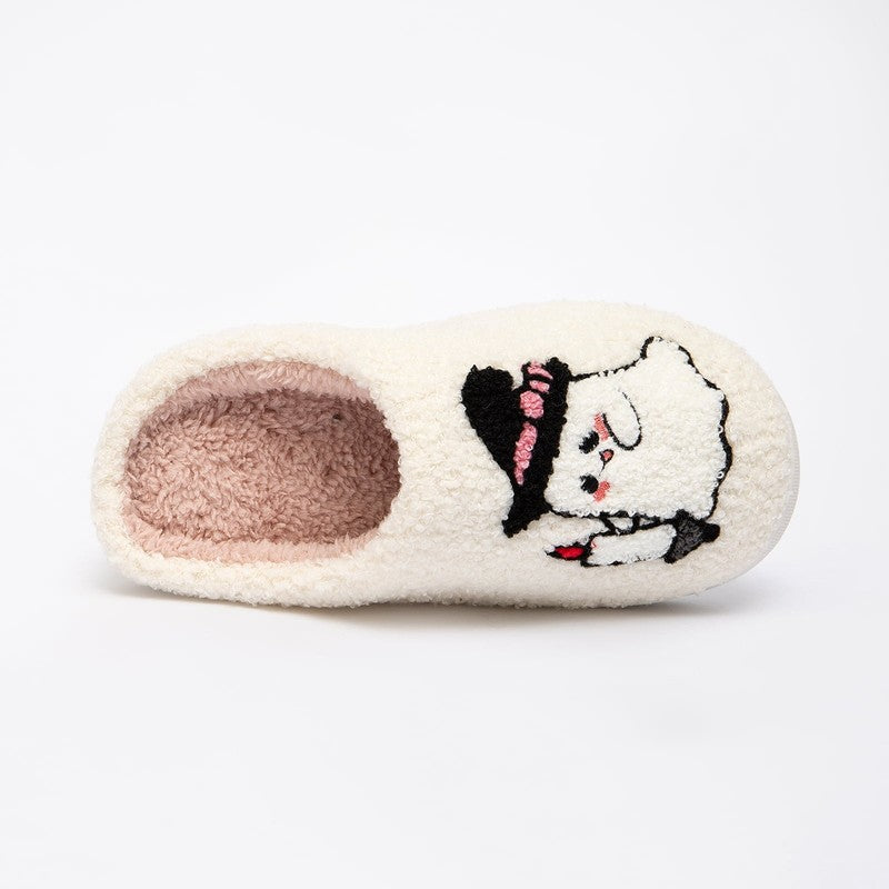 Halloween Ghost Slippers for Family Plush Comfy Warm Shoes Men Women6