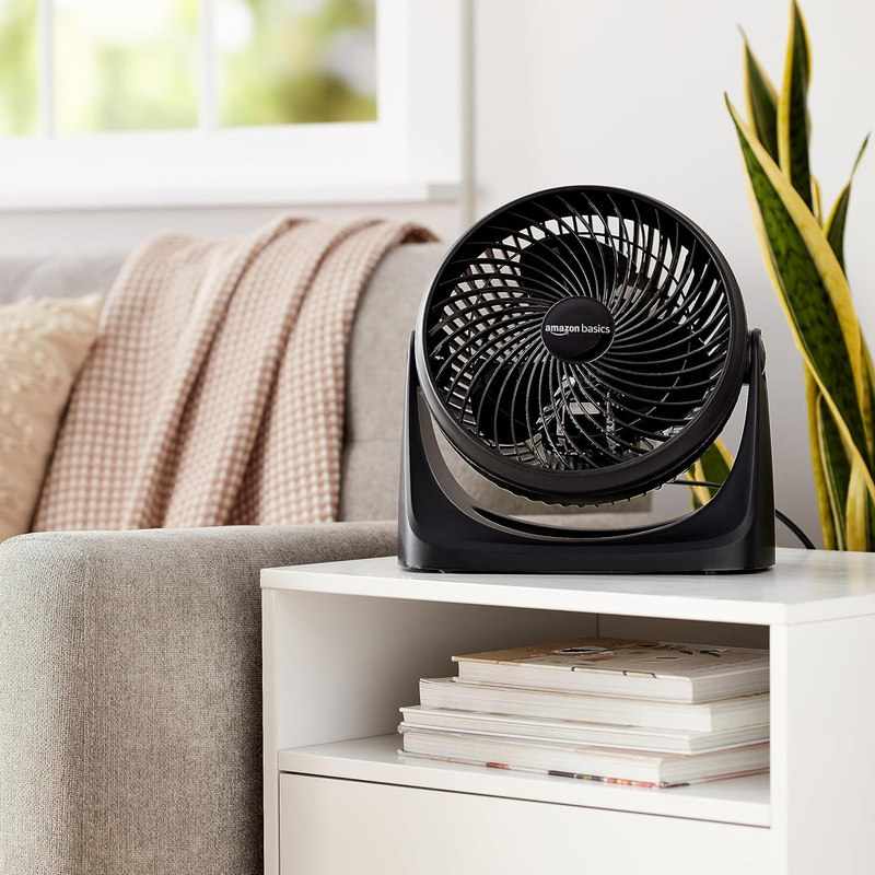 Air Circulator Desk Fan 90° Tilt 3 Speed Home Office 35W Lightweight Black4