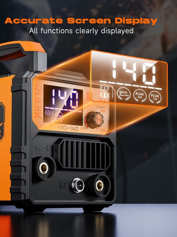 140A MIG Welder 3-in-1 Flux Core TIG Stick IGBT Portable Gasless Welding Machine3