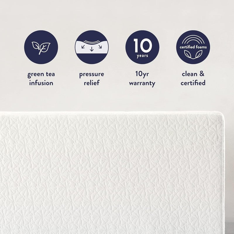 8 Inch Twin Mattress Bed-In-A-Box, Green Tea Memory Foam, White5