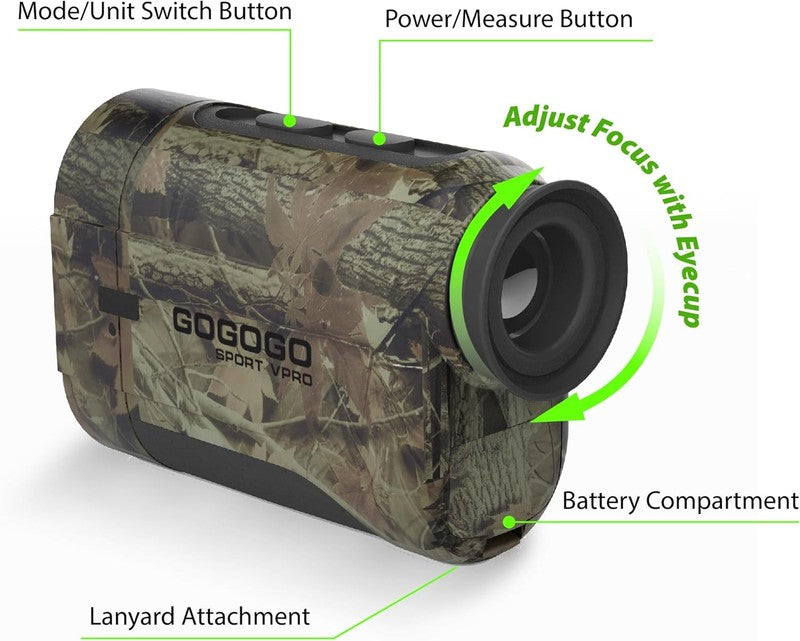 GS06CA Hunting Rangefinder 1200Yds Angle & Horizontal Distance for Hunters3