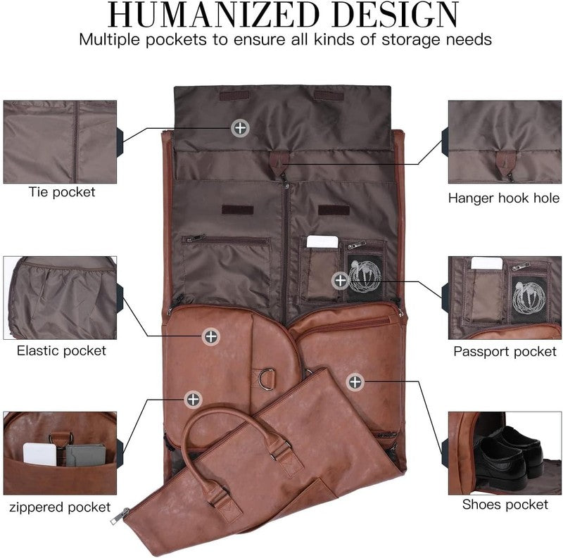 2in1 Garment Duffle Bag Hanging Suit Travel Carry On Business Men Women3
