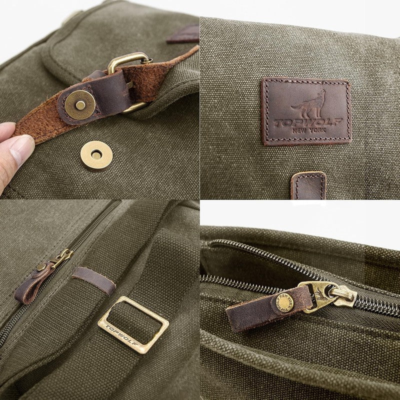 Canvas Messenger Bag Small Crossbody Travel Work Anti Theft Shoulder Phone Bag5