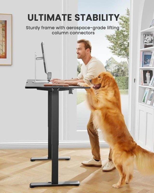 Height Adjustable Electric Standing Desk - 48" x 24" - Black Memory Desk3