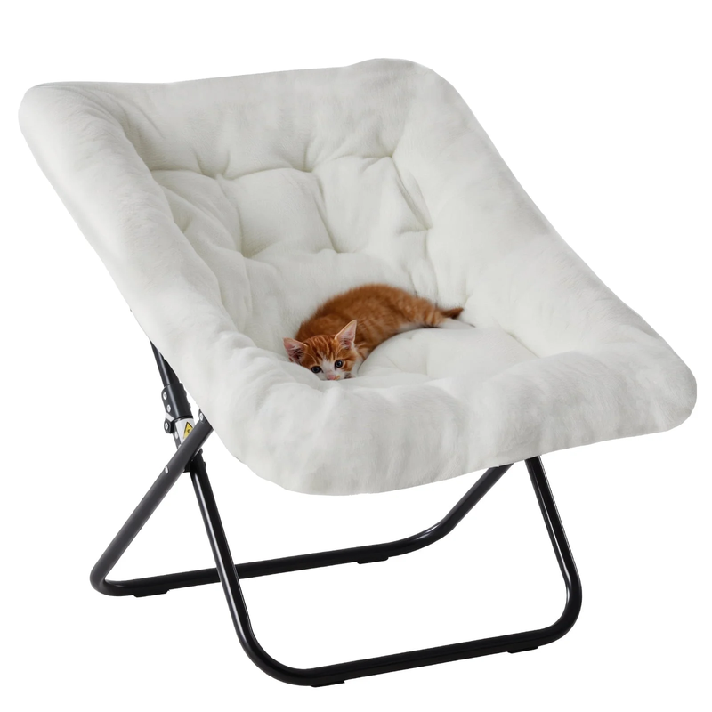 Comfy Chair for Adults, Soft Faux Fur Folding Lounge for Bedroom Living Room Dor9