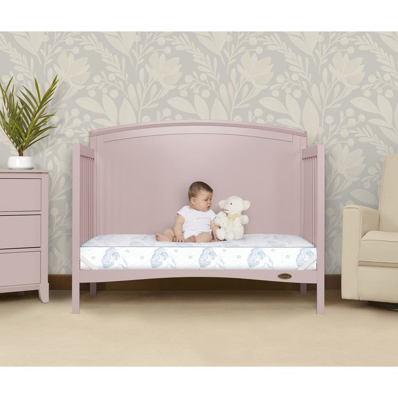 Twinkle 5" 88 Coil Crib Toddler Mattress Blue Clouds GREENGUARD Certified8