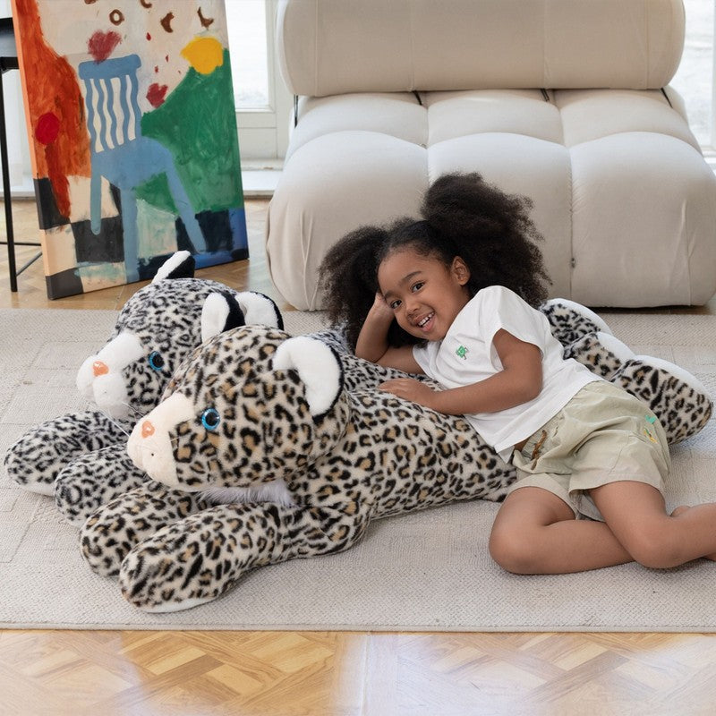 47.2" Leopard Stuffed Animals Giant Stuffed Cheetah Pillow Huge Size Plush Toy2