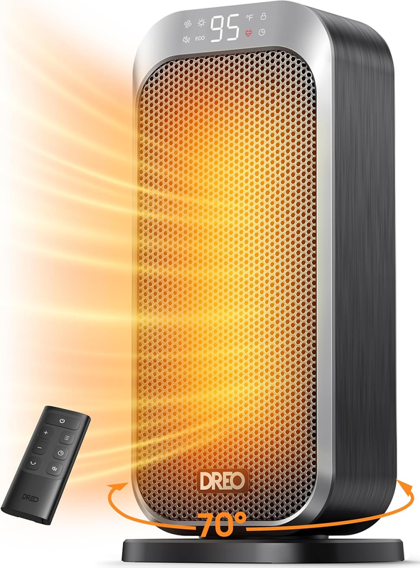1500W Quiet Space Heater Portable w/ Remote 70° Oscillation PTC Ceramic9