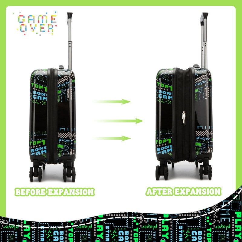 Kids Carry on Luggage Sets for Boys Hardshell Suitcases with Wheels Toddler Back4
