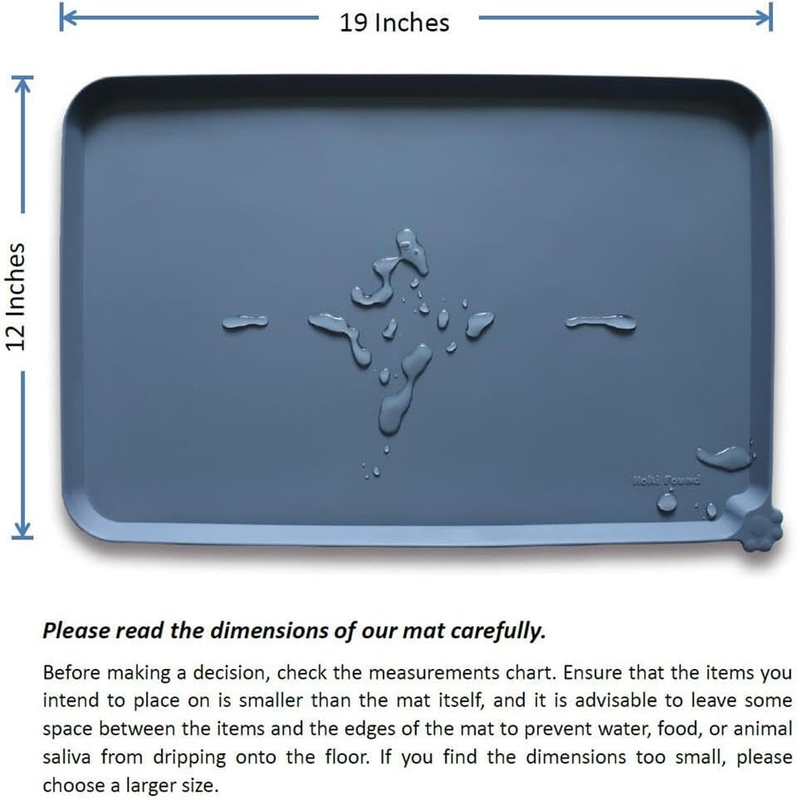 Waterproof Pet Feeding Mat Raised Edge Dog Cat Food Water Bowl Mat5