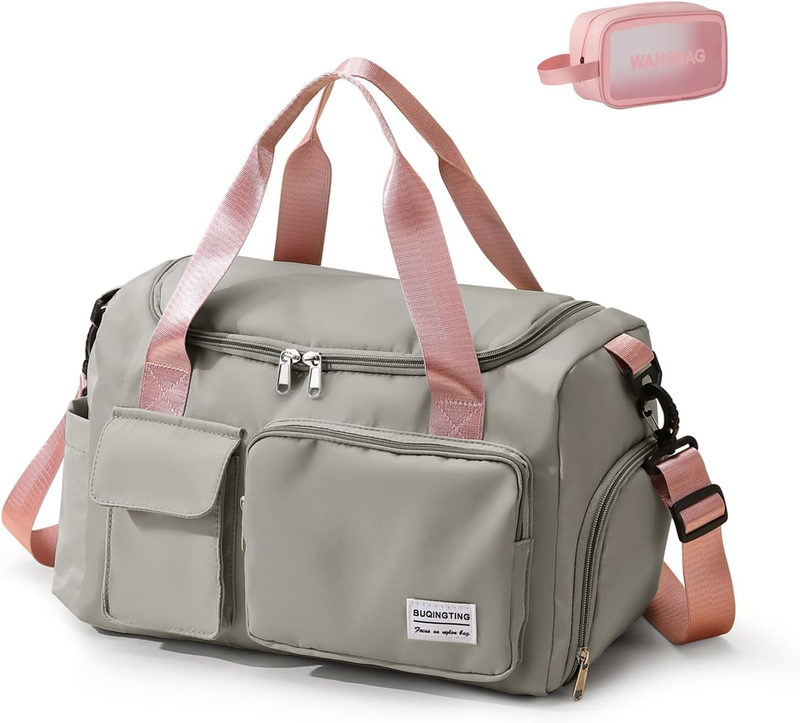 Women Gym Duffle Bag Travel Weekender Carry On w/ Shoe Compartment8