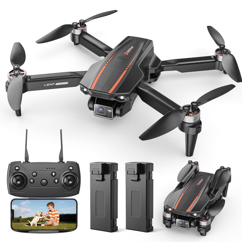 H31 Drone with Camera Optical Flow 2 Batteries 3 Speed RC Quadcopter Black0