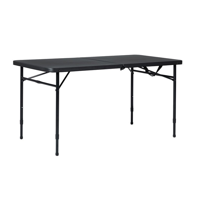 4 Foot Fold-In-Half Adjustable Folding Table, Rich Black1