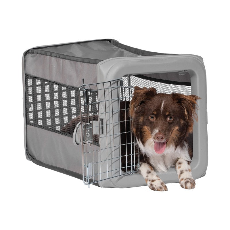 Sport Pet Designs 22.5-Inch Collapsible Pop-Up Dog Kennel, Gray, Small5
