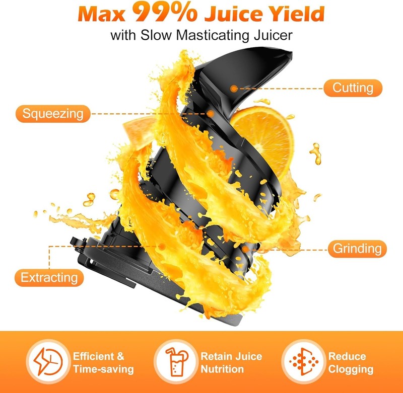 Juicer Machines with 5.8" Large Feed Chute, Cold Press Juicer for Whole Vegetabl2
