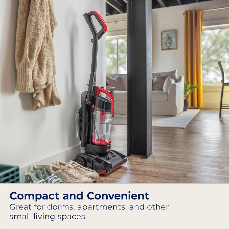 Cleanview Compact Upright Vacuum, Fits in Dorm Rooms & Apartments, Lightweight w2